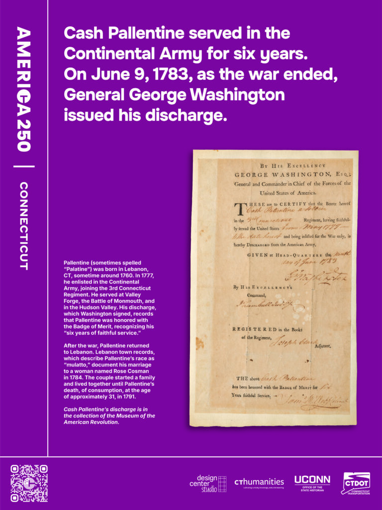 Poster featuring Cash Pallentine's military discharge papers