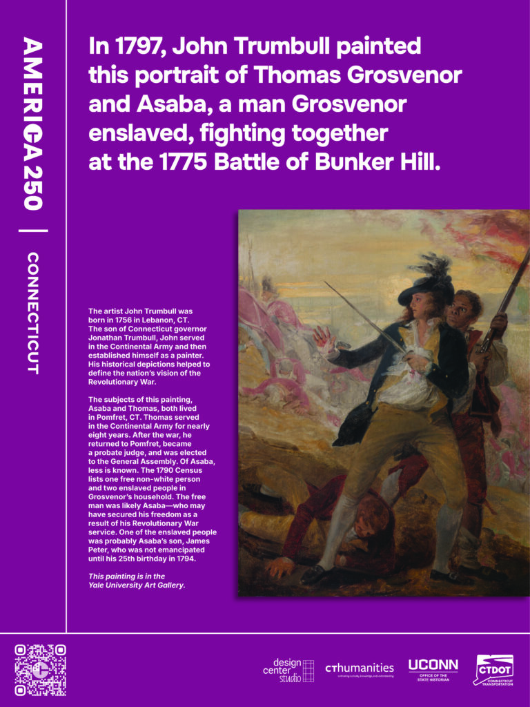 Poster featuring a Revolutionary War painting by John Trumbull