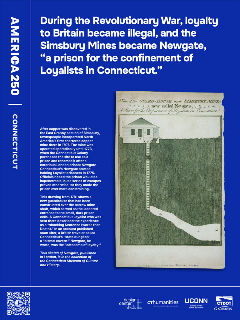 Poster featuring a sketch of Newgate Prison
