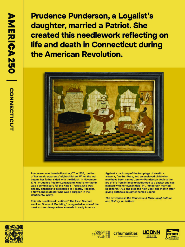 Poster featuring Prudence Punderson's embroidered needlepoint artwork